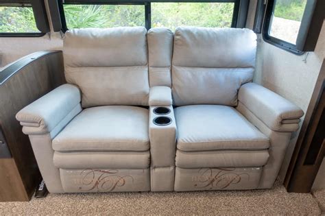 62&39; Destination Tri-Fold Sofa in Cobble Creek. . Rv couch recliners